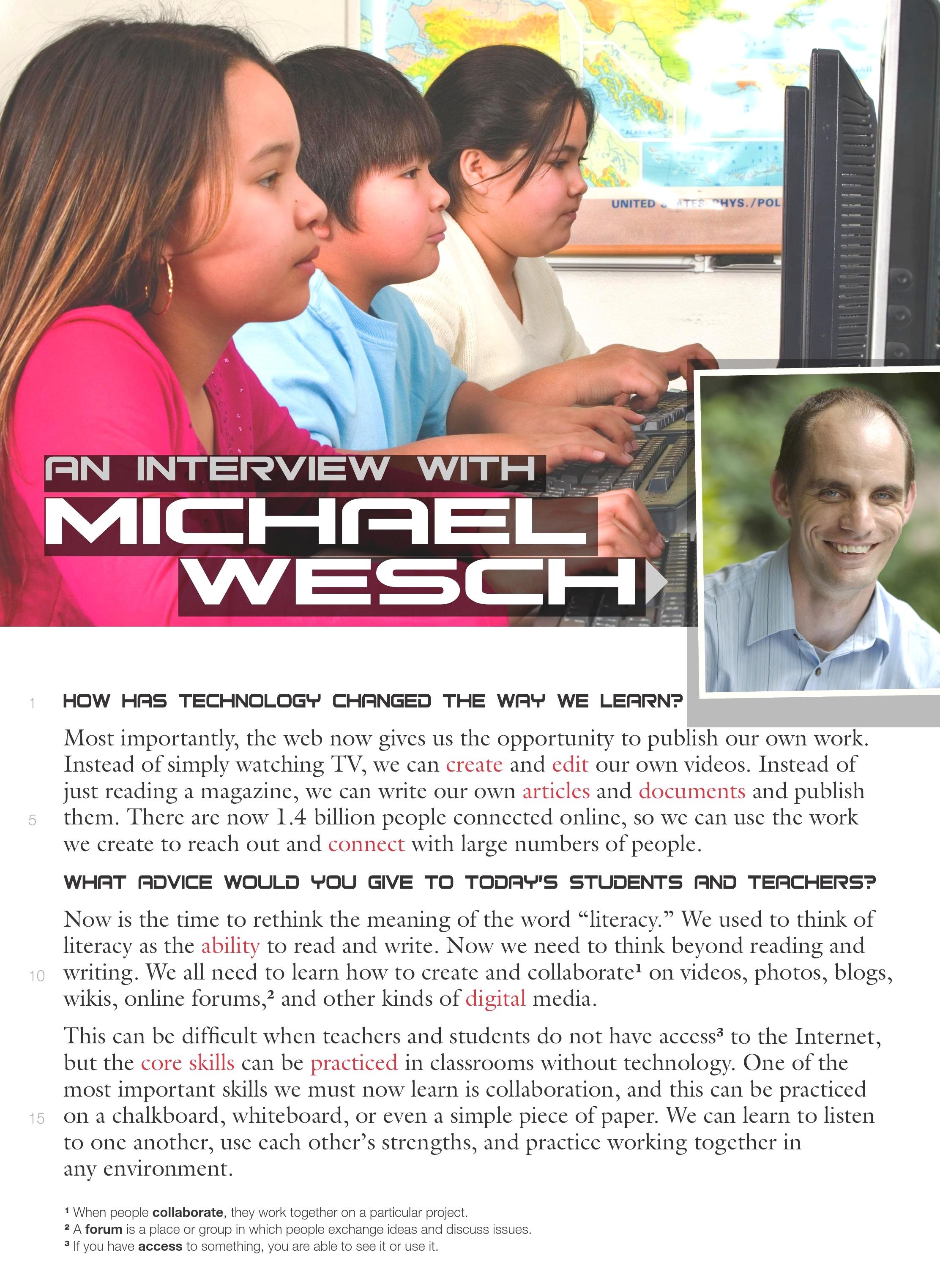 An interview with Michael Wesch - SAOHOM English Centre