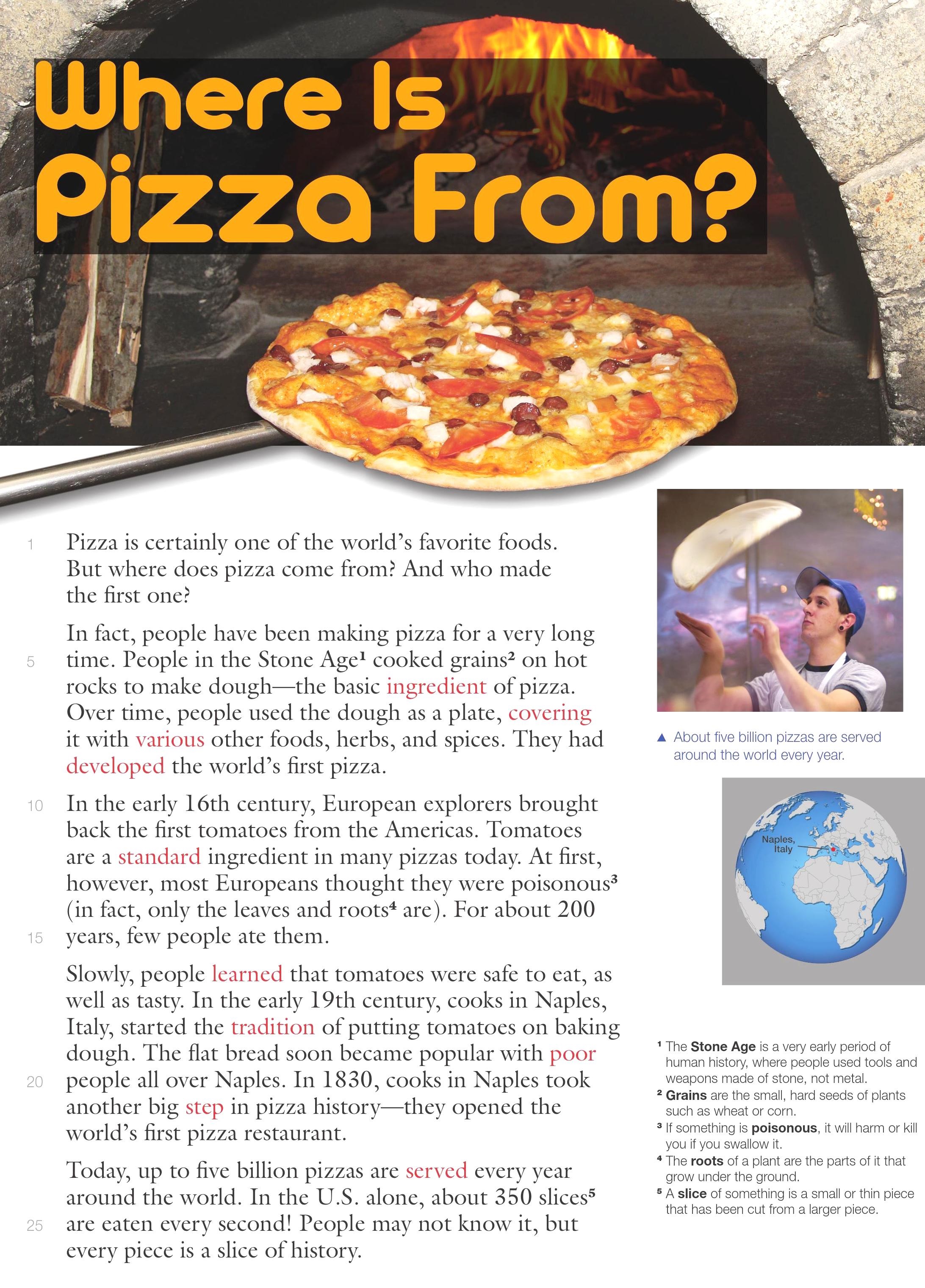 Where is pizza from - SAOHOM English Centre (SHEC)