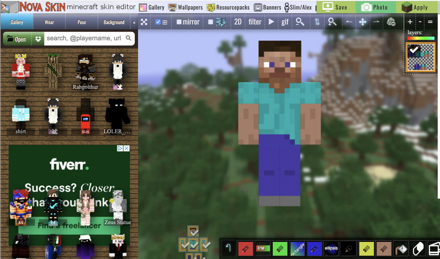 Công cụ tạo skin Minecraft chuyên nghiệp